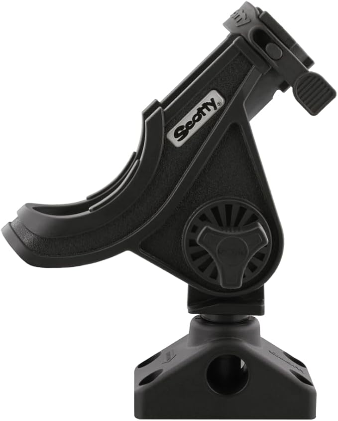 Scotty 0280-BK Rod Holder, Baicaster/Spinning, black W/0241 Side/Deck Mount