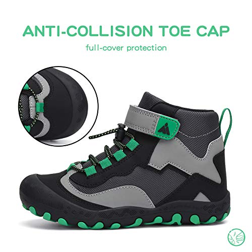 Mishansha Kids Water Resistant Hiking Boots, Boys Girls Anti Collision Anti-Skid Athletic Outdoor Adventure Trekking Shoes