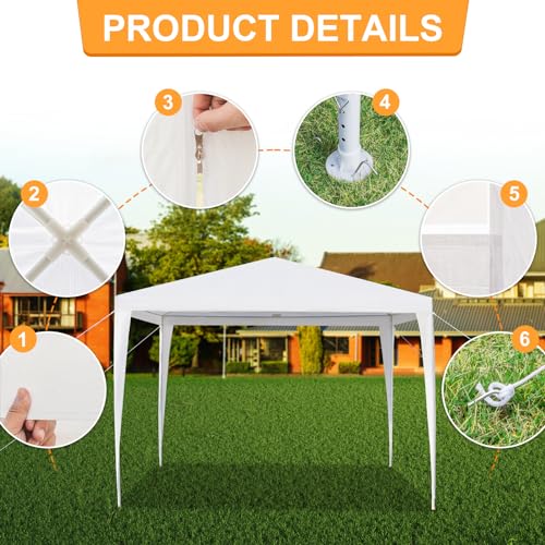 Outvita Outdoor Party Tent, Patio Canopy Tent Gazebo with Removable Sidewalls Instant Event Tent for Cater Events Wedding ...