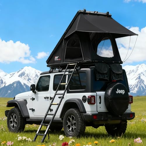 Naturnest Rooftop Tent Hard Shell, Easy Set Up Pop Up Tent for 2 Person Camping, Waterproof UV-Resistant Blackout Privacy ...