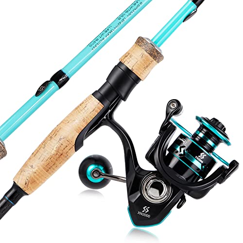 Sougayilang Fishing Rod and Reel Combo, Stainless Steel Guides Fishing Pole with 4 Packs 3600 Tackle Trays