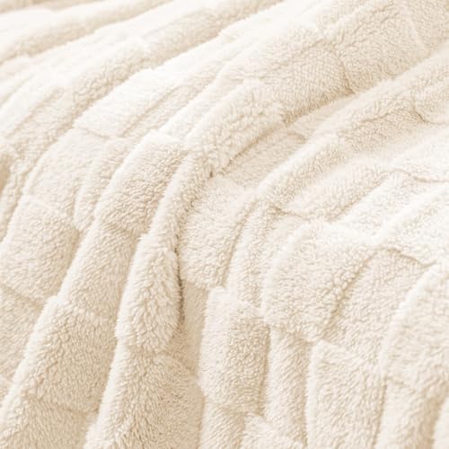 Exclusivo Mezcla Fleece Throw Blanket for Couch,Super Soft and Warm Lightweight Checkered Pattern Blankets for All Season...