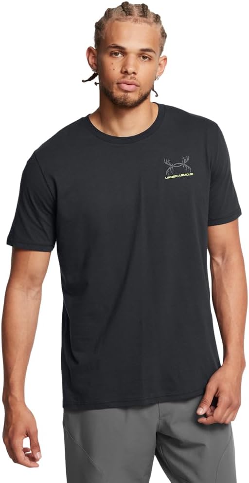 Under Armour Mens Schematic White Tail Short Sleeve T Shirt | Casual Hunting Apparel | Antler and White Tail Graphic Tee
