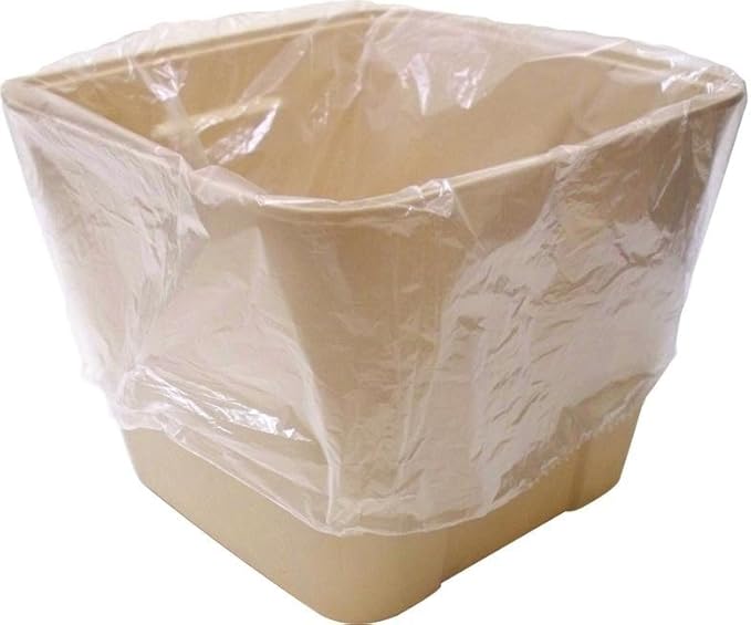 RDI Ice Bucket Liner, 13 x 13 x 6 Inches, Clear Insulated, 2000 per Case for Hotels and Motels