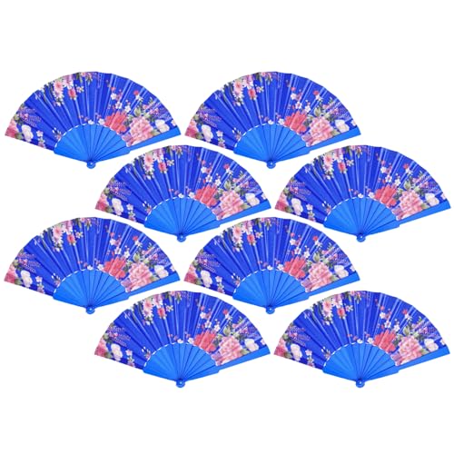QIRMIZI 20 PCs Large Handheld Floral Folding Fans Hand Held Rave Fan – Perfect for Music Festivals, Carnivals, Weddings, E...