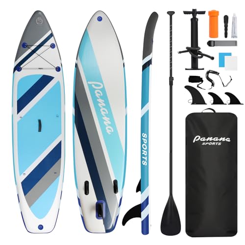 Panana Inflatable Stand Up Paddle Board, 10'x31 x6 SUP with Premium Paddle Board Accessories Kit, Anti-Slip EVA Deck for A...