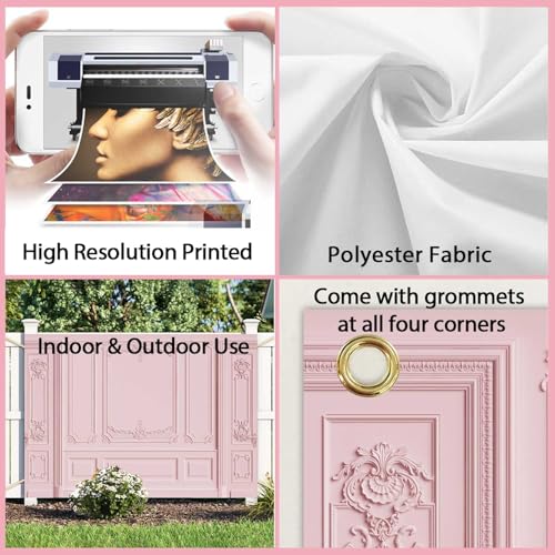 Ayayiya Light Pink Empty Room Wall Photography Backdrop Classic Interior Wedding Photo Background Girls Birthday Baby Show...