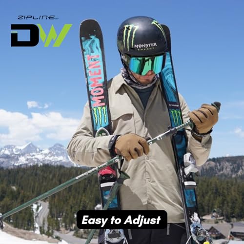 Zipline Blurr EXT MRDW Collection - Adjustable Graphite Composite Ski Poles for Backcountry & All-Mountain - Lightweight, ...