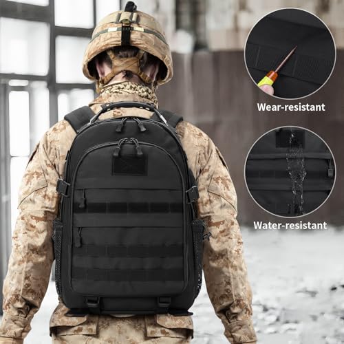 HUNTVP Military Tactical Backpack 40L Large Army 3 Day Assault Pack Molle Bag Backpacks WR Hunting Rucksack Assault Pack