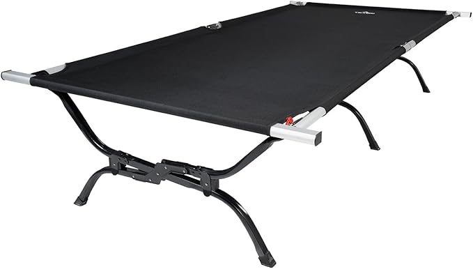 Teton Camping Cot with Patented Pivot Arm, Folding Camping Cot, Durable Heavy Duty Canvas, Comfortable Sleeping Bed for Ad...