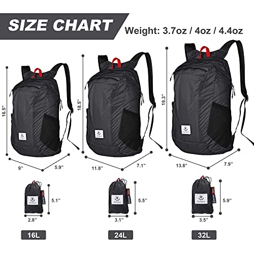 4Monster Hiking Daypack,Water Resistant Lightweight Packable Backpack for Travel Camping Outdoor