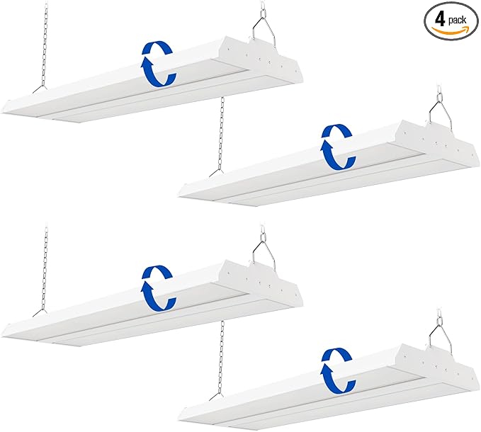 JTT LED Linear Shop Lights 150W, 21000LM 360° Adjustable 1.35FT Led High Bay Lights 5000K Daylight 120-277V, Garage Light ...