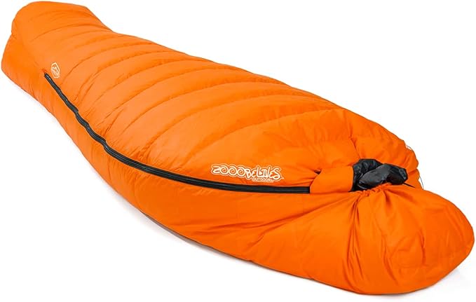 ZOOOBELIVES 10 Degree Down Sleeping Bag for Adults, 4-Season Cold-Weather Mummy Bag, Roomy Fit, 550+ Fill Power Warmth, Li...