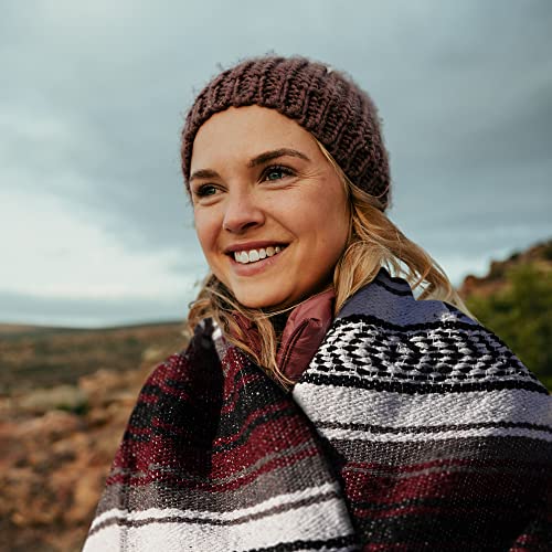 Mexican Blanket (Authentic Handmade Falsa) - Durable, Lightweight Baja Indian Blanket for Yoga, Beach, Camping, Picnic, Ca...