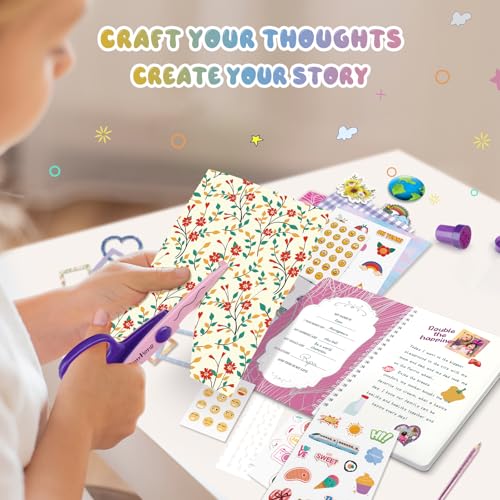 PERRYHOME 2-Pack DIY Journal Kit for Girls - 200+Pcs Journal Set for Tween & Teen Girls, Journaling Art & Crafts Kits, Chr...