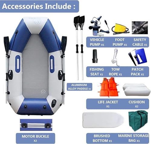 DJCDDM Inflatable Boat, Outdoor Kayak Thickened Inflatable Boat Rubber Boat Fishing