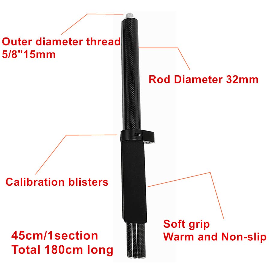 Sveymappe 1.8M Pole Length GPS Prism Pole Carbon Fibre Pole GPS GNSS RTK Surveying
