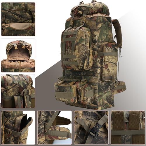HongXingHai 100L Camping Hiking Backpack,Molle military Tactical rucksack backpack,Waterproof Lightweight Hiking Backpack...