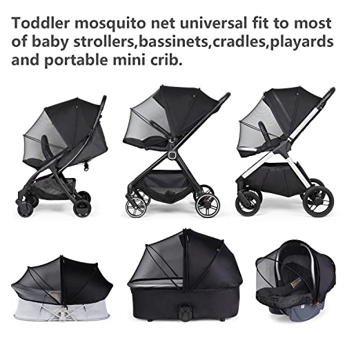 Beberoad Love Universal Stroller Sun Shade & Mosquito Net – 2-in-1 Baby Stroller Cover with UV Protection & 2-Way Zipper f...