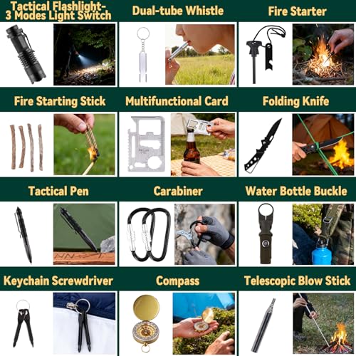 2025 Advent Calendar Survival Kit for Men, 24 Days Christmas Countdown with Outdoor Tools, Xmas Holiday Surprise Gifts for...