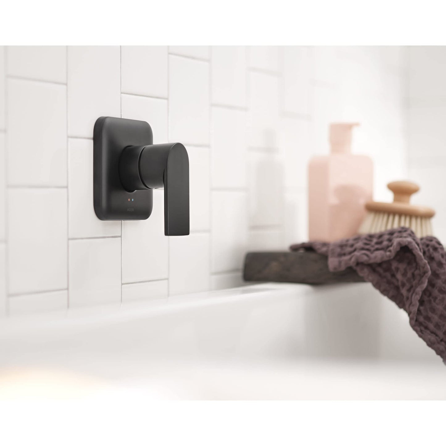 Moen Genta LX Single Handle Wall Mount Tub Filler, Contemporary High Flow Tub Faucet with 10-Inch Spout Reach, Brushed Nickel, WT901BN