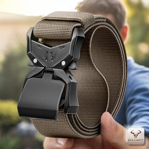 Men's Tactical Belt,Military Rigger Elastic Nylon Belt fo Gift Men Work Heavy Duty 1.5",QUICK RELEASE