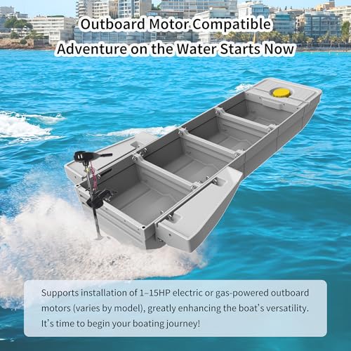 Artigree Fishing Boat, Folding Pontoon Boat, Fits in Car Trunk – Portable Modular Kayak, Seats 2-6, Motor-Ready, Sturdier ...