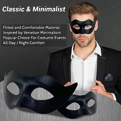 HyperFun Masquerade Mask for Men Classic Vintage Venetian Mens Mask Lightweight Gentle, Specially for Costume, Theme Parties