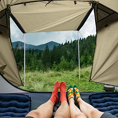 Night Cat Camping Tent 2 3 Persons with Porch Family Backpacking Tent Double Layers Waterproof Easy Clip Setup 7x6x4.3ft P...