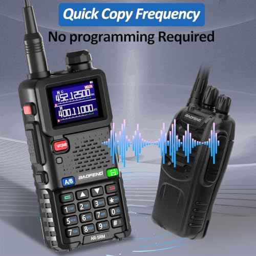 BAOFENG Ham Radio Handheld Long Rang AR-5RM 10W Walkie Talkies NOAA Emergency Receive Two Way Radio with Acoustic Tube Earpiece, USB-C Charger,Rechargeable 2500mAh Battery for Survival Gear (2 Pack)