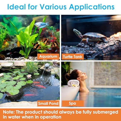 Devopet Aquarium U-V Filter for Green Water, Fish Tank Filter with Timer U-V Light, Turtle Tank Filter, Internal Filter wi...