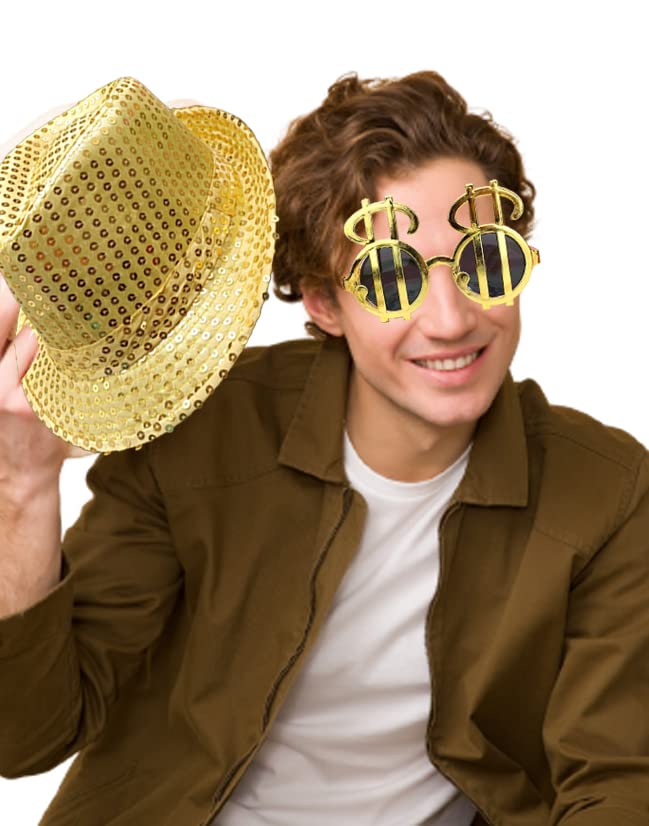 18 Pcs Funny Photo Booth Props for Adults - Assorted Dress Up Costume Hats and Fun Sunglasses - Fun Photo Booth Props Kits...