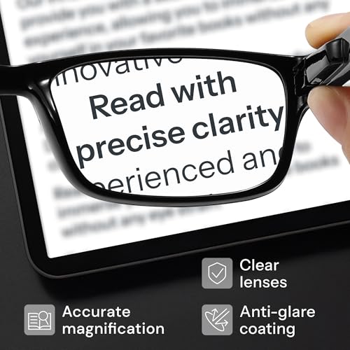Gaoye 1.75 Professional Reading Glasses for All Day - Computer Readers with Blue Light Protection - Value Pack