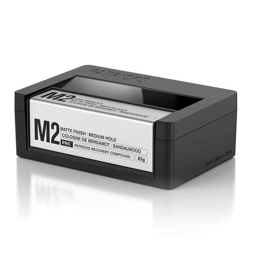 PATRICKS | M2 Matte Pomade | Medium Hold Hair Styling for Men | Normal to Thick Hair Control | Travel Size | 75g