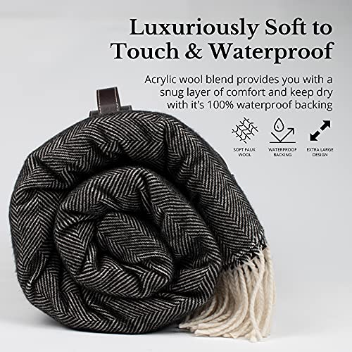 Komorebi Extra Large Picnic Blanket - 78” x 59” – Waterproof Outdoor Blanket, Foldable & Portable Sandproof Beach Blanket...