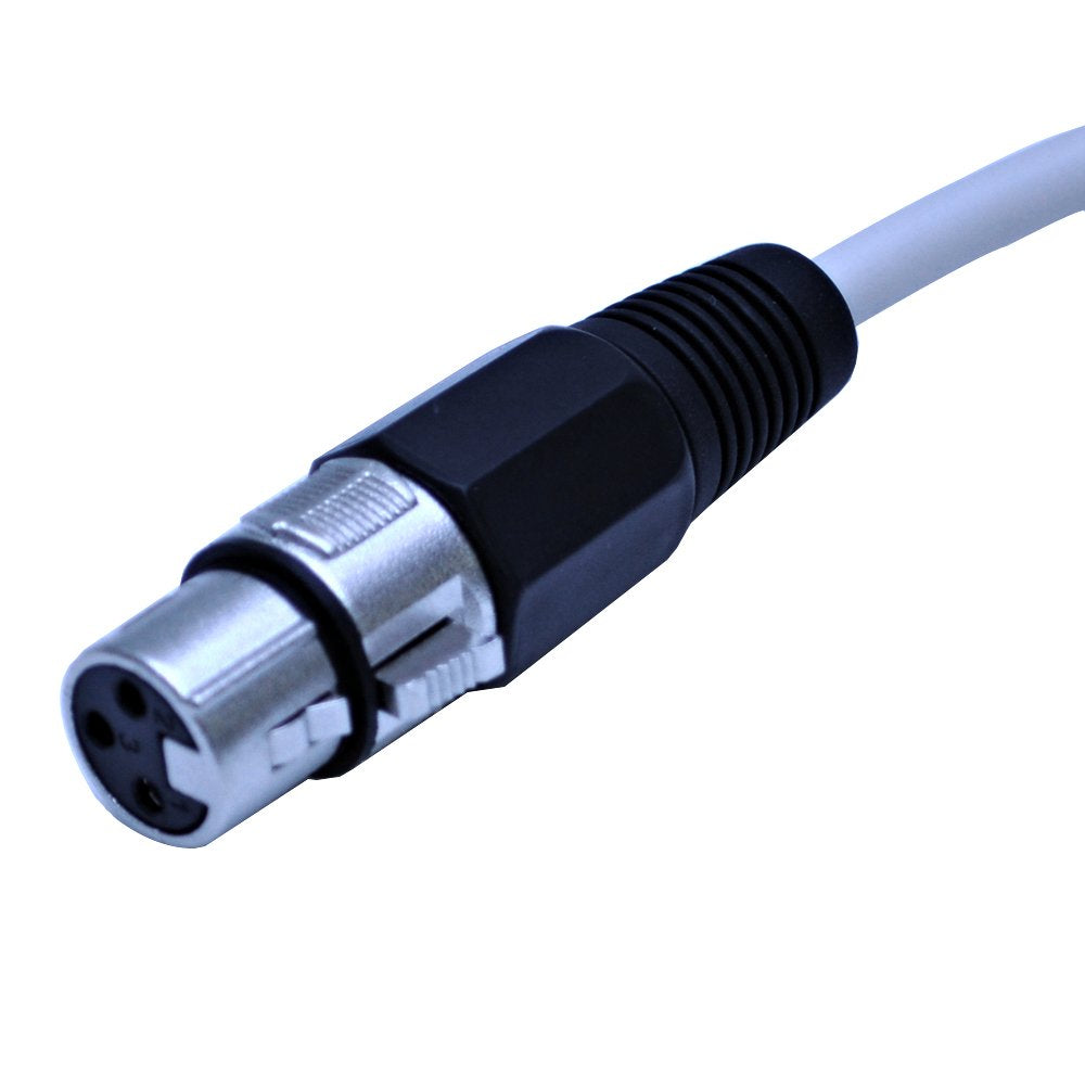 Seismic Audio Saxlx-10White-6Pack White 10-Feet Xlr To Xlr Patch Cable, 6-Pack