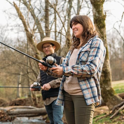 Zebco 33 Spincast Reel and Fishing Rod Combo, 6-Foot 2-Piece Fiberglass Rod with EVA Handle, Quickset Anti-Reverse Fishing...