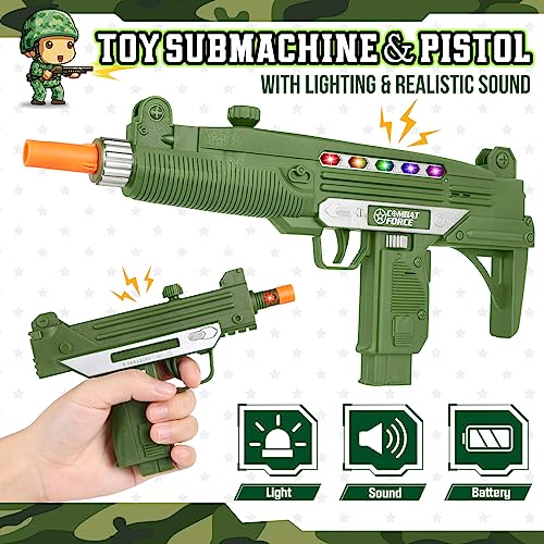 GIFTINBOX Army Costume for Kids, Boys Military Soldier Costume with Toy Accessories, Halloween Costumes for Boys Kids 3-13