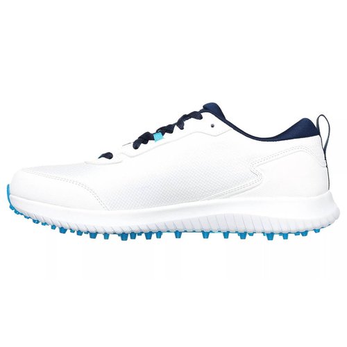 Skechers Men's Max Fairway 4 Lightweight Spikeless Golf Shoe, White/Navy, 11 Wide