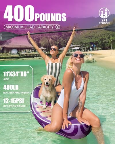 DAMA 11'*34"*6" Stand Up Paddle Board, Inflatable Paddle Board,Inflatable Paddle Boards for Adults w/a Wide, Smooth and No...