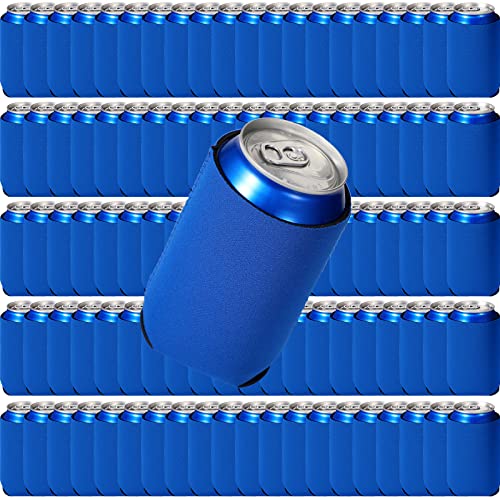 Chengu 100 Pack Blank Beer Can Cooler Sleeves Soft Insulated Reusable Drink Bulk Collapsible Sublimation for Wedding Party...