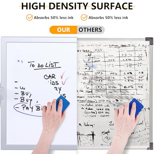 Laokiiy Small Dry Erase White Board, Magnetic Desktop Whiteboard with Stand, Dry Eease Board Mini Easel Double Sided on Ta...