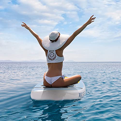 ANCHEER iSUP Inflatable Stand Up Paddle Board 10', Non-Slip Deck, Military Grade PVC iSUP Boards Complete Kit Package Plus...