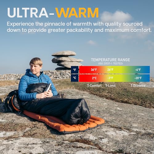 Featherstone Moondance 25 850 Fill Power Down Top Quilt Mummy Sleeping Bag Alternative for Ultralight Backpacking Camping ...