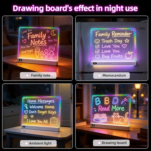 Cosmody Led Drawing Board for Kids-16'' Colorful Doodle Board Drawing Tablet-Rechargeable Light Up Drawing Pad-Educational...