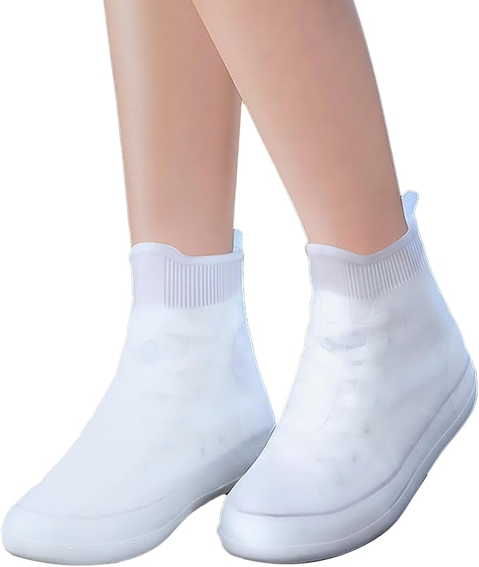 Adorila Silicone Waterproof Shoe Covers, Anti-Slip Anti-Friction and Portable Waterproof Shoe Covers for Outdoor Home Trav...