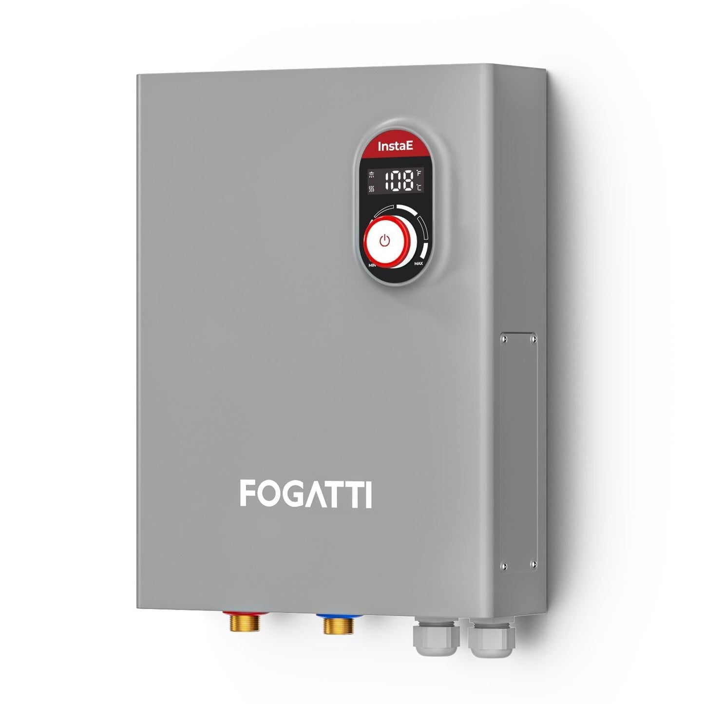 Fogatti 27kW Tankless Water Heater Electric, Up to 6.7 GPM, 240V on Demand Instant Endless Hot Water Heater, with LED Display, ETL Certified, 3-4 Point Uses for Residential Whole House Shower