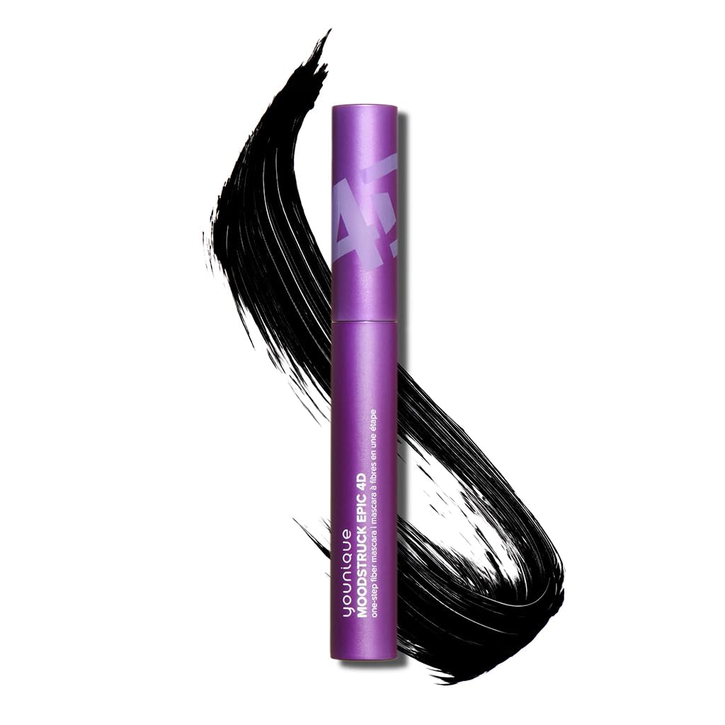 Younique MOODSTRUCK EPIC 4D Fiber Lash Mascara | 7 ml | Long Lasting Mascara Black Volume and Length, Lengthening, Thickening, F
