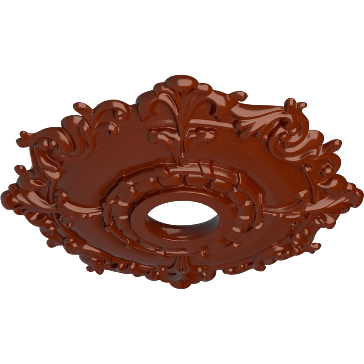 Ekena Millwork Cm18Rlfif Riley Ceiling Medallion, Firebrick