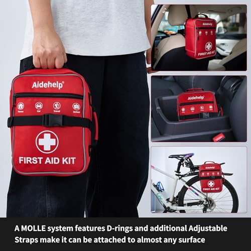 520 Pieces Premium First Aid Kit - Large Emergency Medical Kit for Survival, Car, Home, Travel, Camping, Backpack, Hiking,...